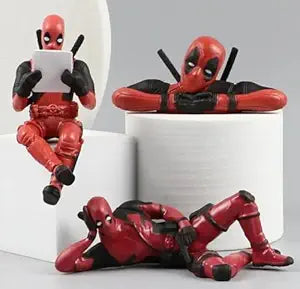 Deadpool PVC Action Figure Set (3 pcs) | Car Dashboard & Desk Decoration